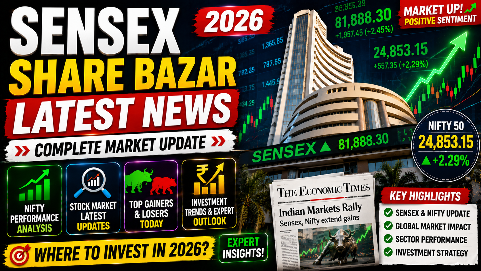 Sensex Share Bazar Latest News 2026
